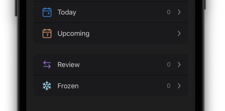 Frozen and review tasks in Ora