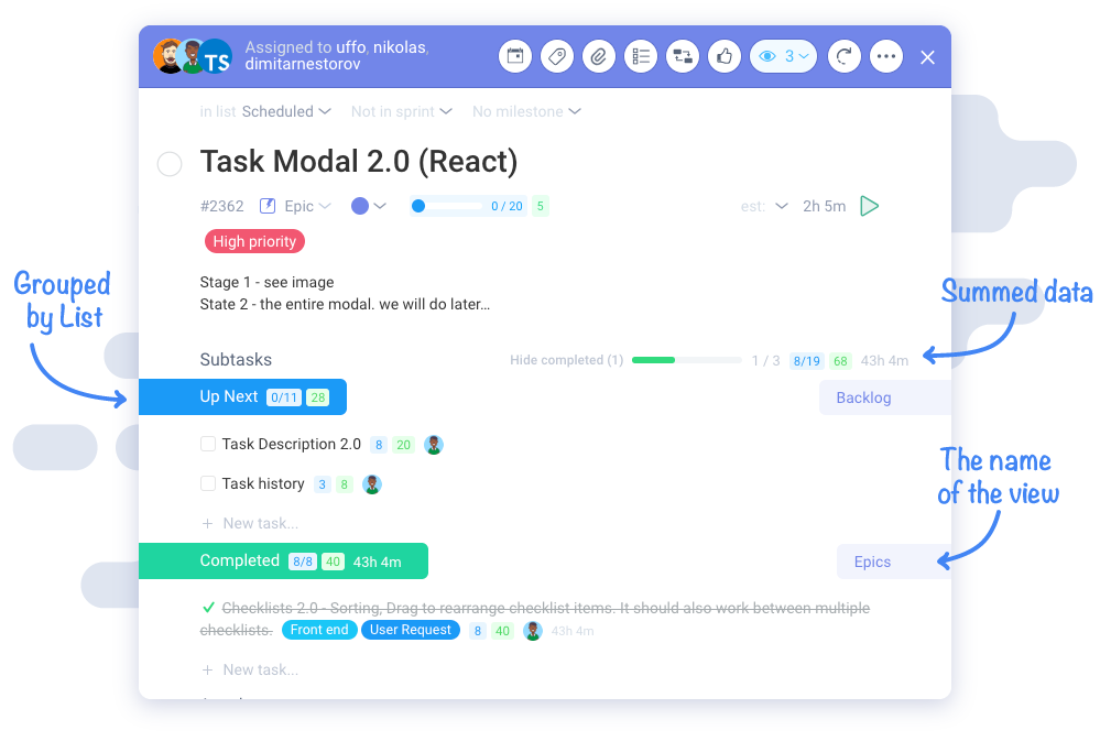 Ora Timeline, resource allocation and Gantt